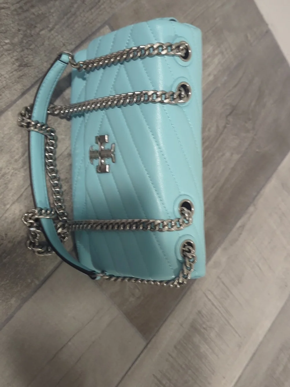 Authentic Tory Burch Kira Tiffany Blue Shoulder/Crossbody Bag